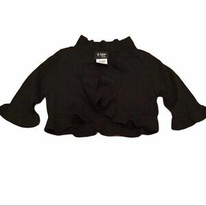 2-Hip Black Shimmery Shrug Size M